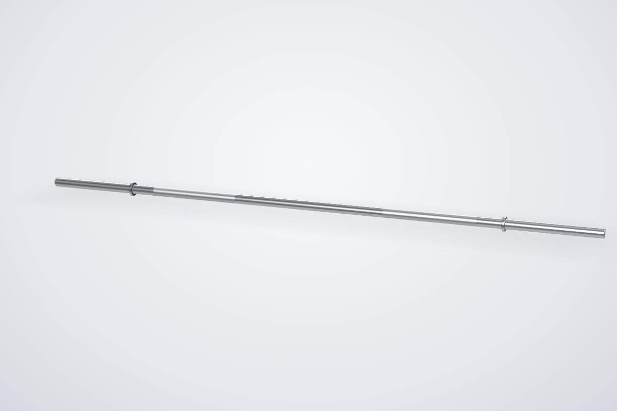 3D render of the 5ft standard barbell, full length