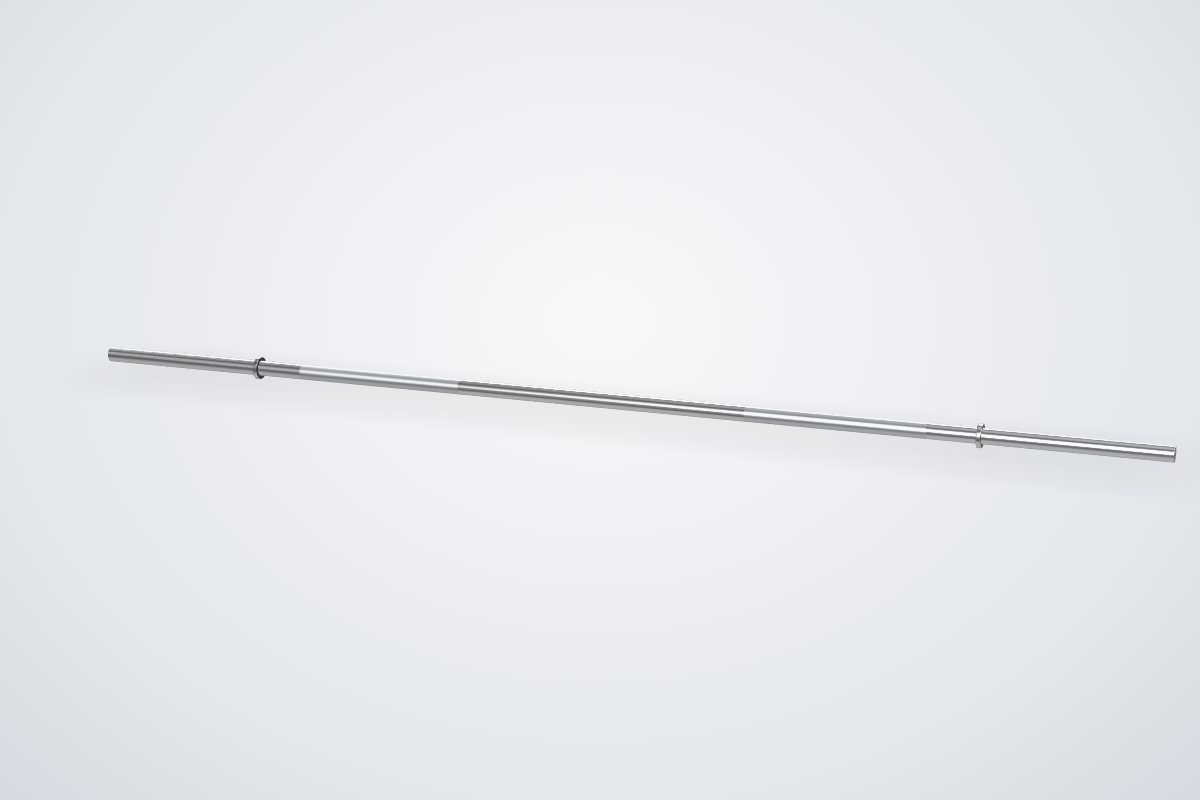 3D render of the 6ft standard barbell, full length