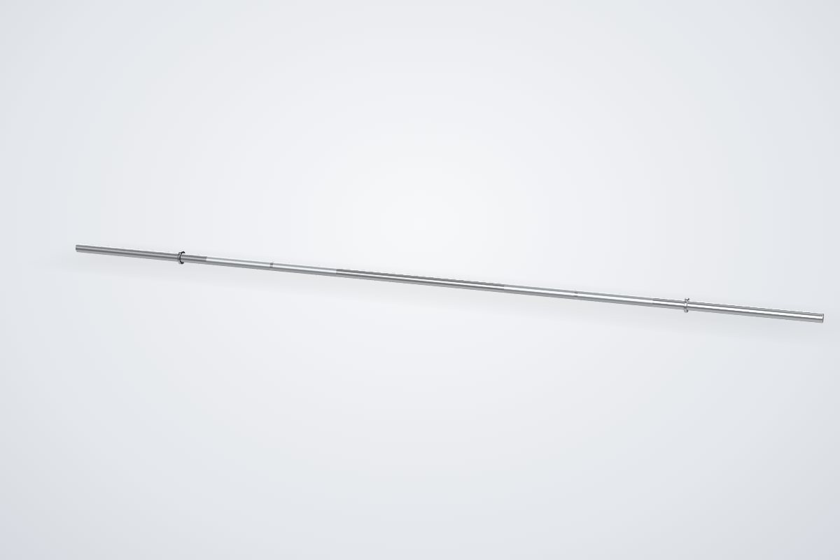3D render of the 7ft standard barbell, full length